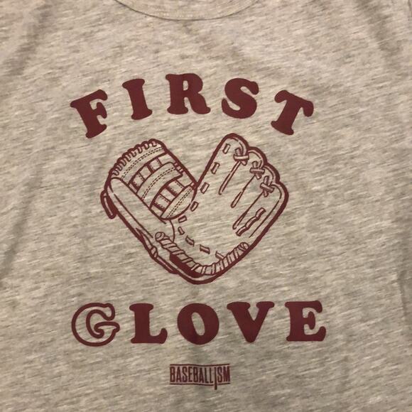 Baseballism Women’s First GLove T-Shirt NEW Size S Baseball Softball Sporty - Picture 7 of 7